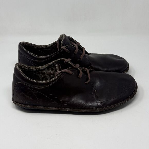 Patagonia Loulu Shoes Mens 14 Brown Leather Outdoor Walking Minimalist Lace Up main image 9